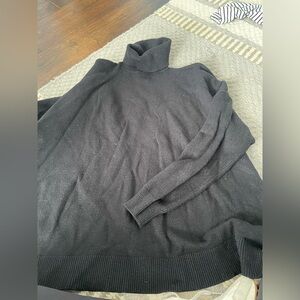 Eloquii Women’s black Turtleneck Sweater with cold shoulder